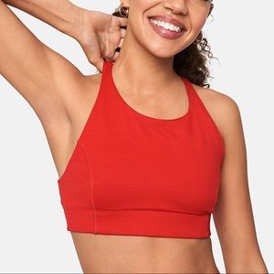 Outdoor Voices Apex Bra in Scarlet